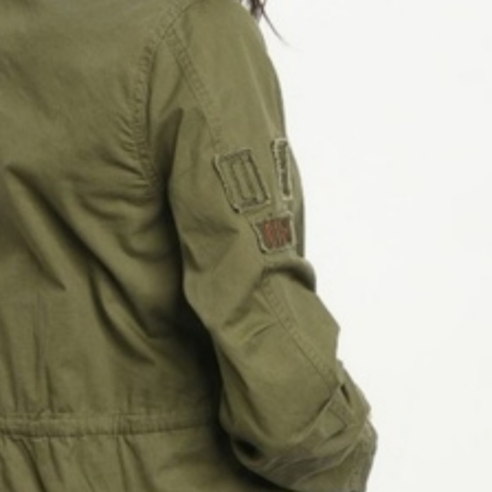 2/$20 SALE -Patch Detail Army Utility Jacket - Picture 3 of 5